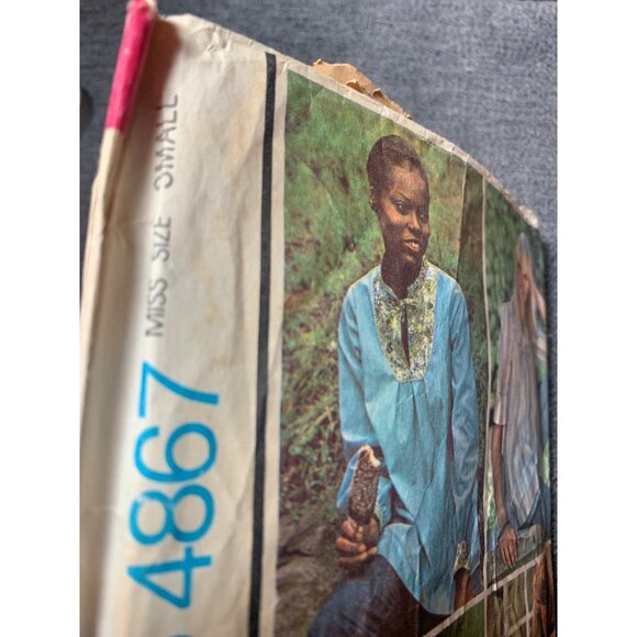 McCalls 4867 Misses Size 10 12  Tops Pattern 1970s - Picture 2 of 3